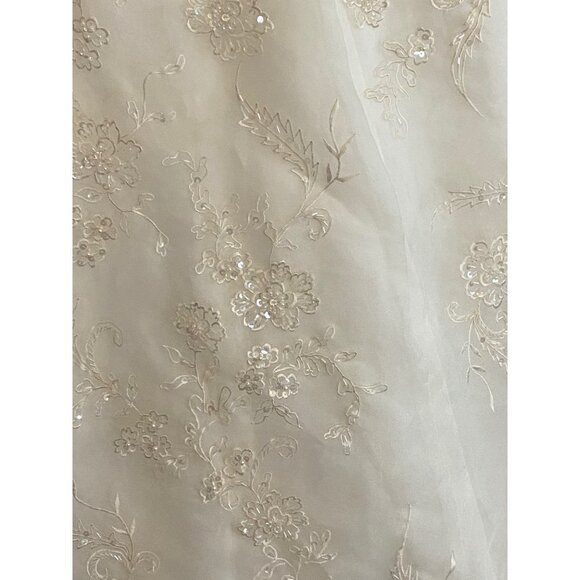 PC Mary's Mech Lined Embroidered Strapless Ivory Wedding Dress - Medium - Picture 3 of 13
